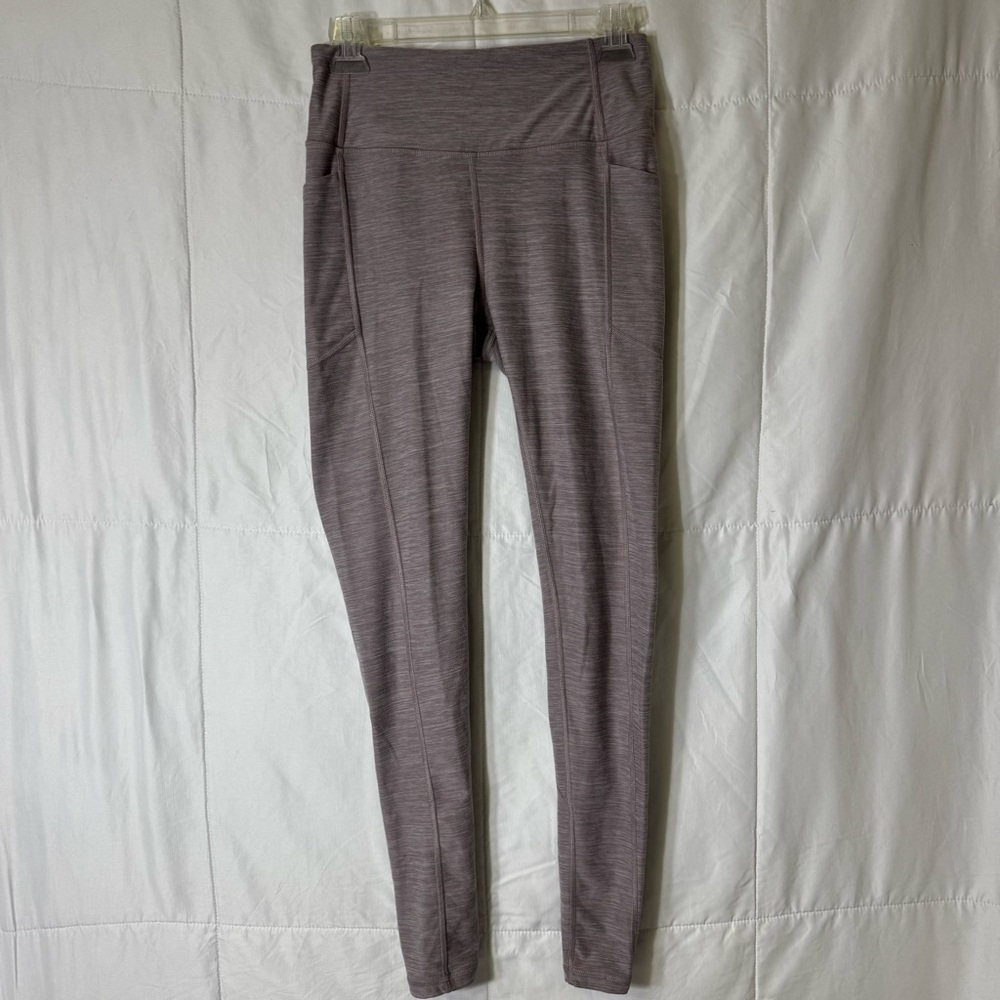 Victoria’s Secret Sport High Rise Taupe Leggings Pocket‎ Athletic Yoga Sz 8